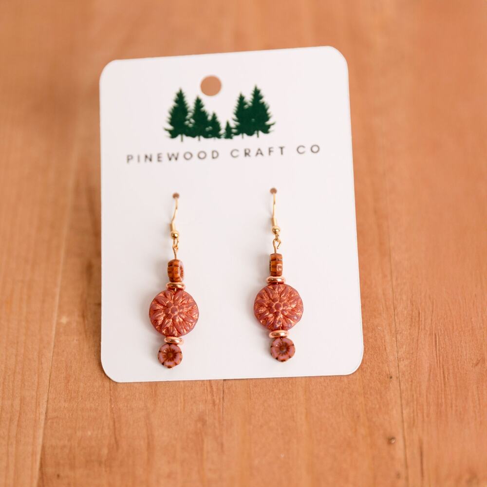 Czech Glass with Gold plated Spacers